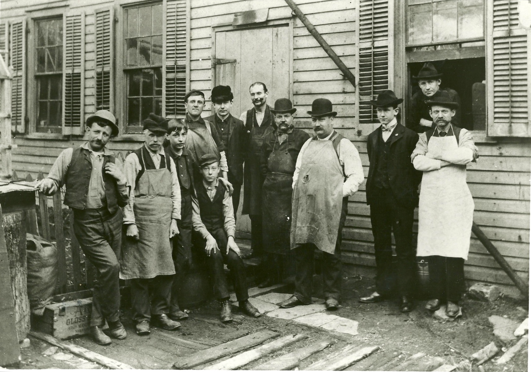 Braun Brush_Image_14 Braun Brush Company employees circa 1911 at the company’s Brooklyn factory. Standing, third from the right is founder Emanual Braun; second from right in the black suit is Albert Cheney, Lance’s grandfather.