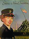 Evelyn in a Marine Corps recruiting poster